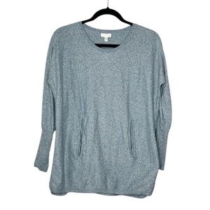 GARNET HILL Organic-Cotton Pocket-Detail Sweater size Small